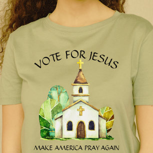 Camiseta Votar por Jesús hacer que Estados Unidos vuelva a