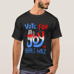 Camiseta Votar Por Joy Harris Walz 24 Gato Damas Sin Hijos 