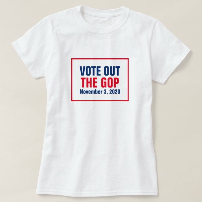 Camiseta Votar Por Las Elecciones Del GOP 2020 Azul Blanco  (Diseño del anverso)