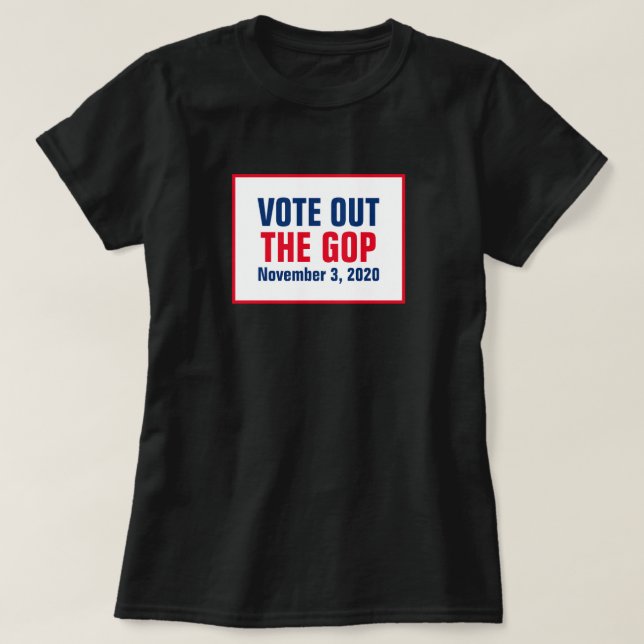 Camiseta Votar Por Las Elecciones Del GOP 2020 Azul Blanco  (Diseño del anverso)