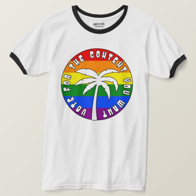 Camiseta Votar por los derechos del PRIDE contextual (Anverso del diseño)