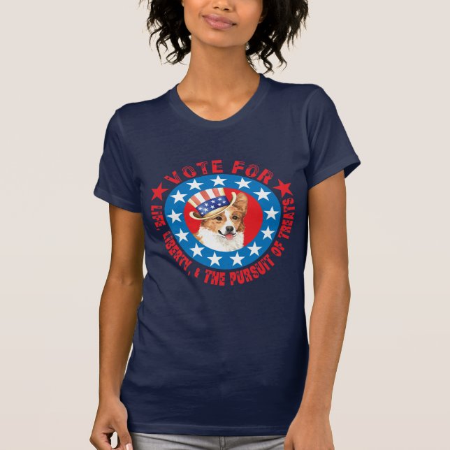 Camiseta Votar por Pembroke Welsh Corgi (Anverso)