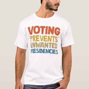 Camiseta Votar Prevé Que Presidencias No Deseadas Voten Azu