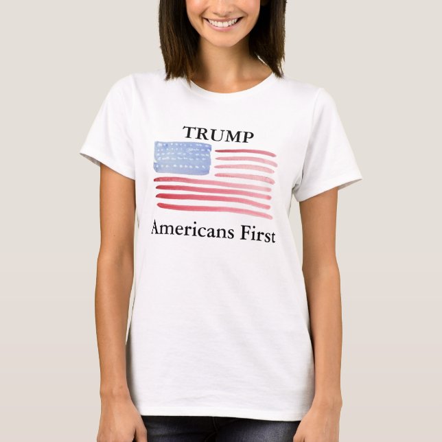 Camiseta Votar primero a Trump (Anverso)