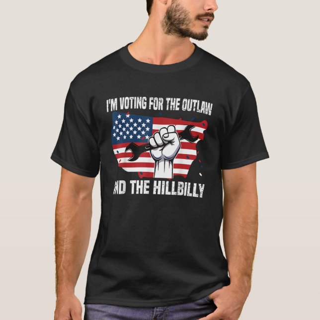 Camiseta Votaré por el ilegal y el Hillbilly (Anverso)
