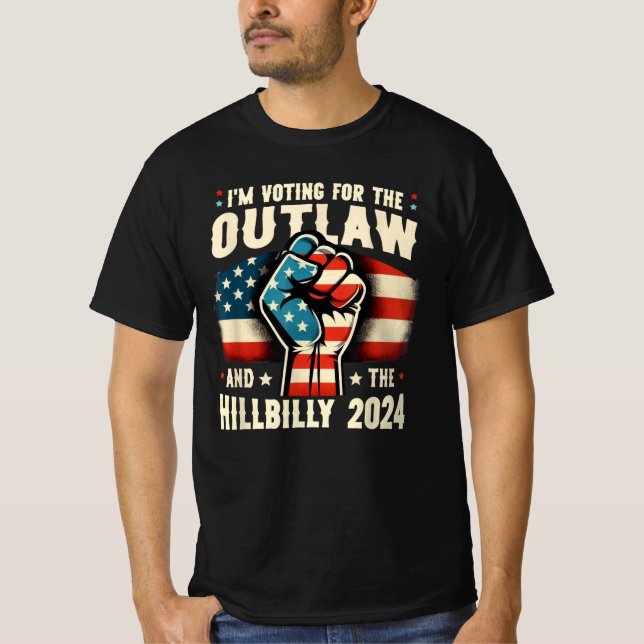 Camiseta Votaré por el ilegal y el Hillbilly 2024 (Anverso)