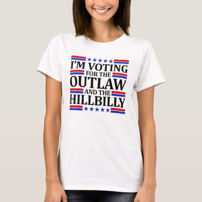 Camiseta Votaré por el ilegal y el Hillbilly 2024 (Anverso)