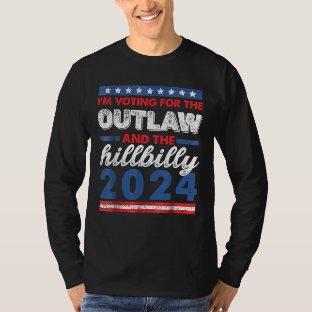 Camiseta Votaré por el ilegal y el Hillbilly 2024 (Anverso)