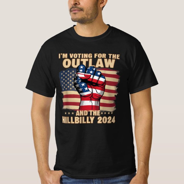 Camiseta Votaré por el ilegal y el Hillbilly 2024 (Anverso)