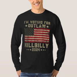 Camiseta Votaré por la bandera de EE. UU. de Hillbilly 2024
