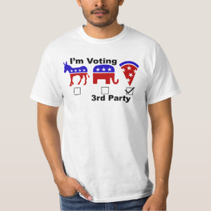 Camiseta Vote a la tercer persona: ¡Camisa del fiesta de l