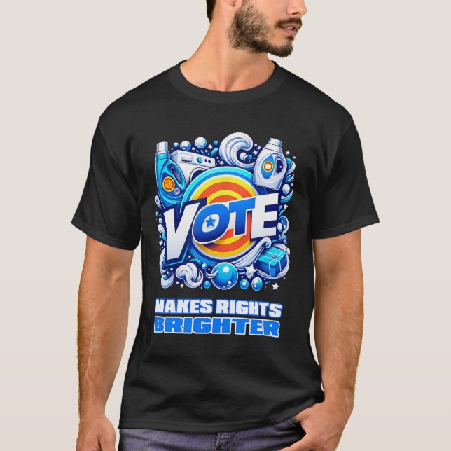 Camiseta Vote Detergent Bright Funny Vintage 2024 (Anverso)