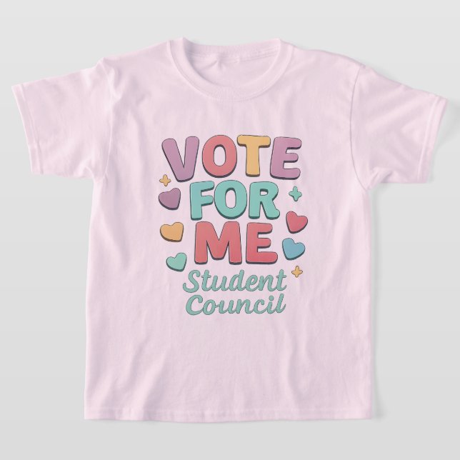 Camiseta Vote for Me Student Council Vibes School (Distribución)