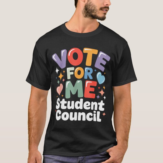 Camiseta Vote For Me Student Council Vibes School Election  (Anverso)