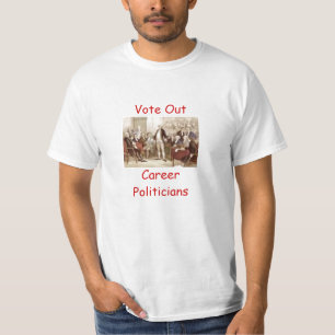 Camiseta Vote hacia fuera a los políticos de la carrera