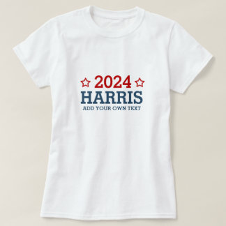 Camiseta Vote Harris 2024 - añada tu propio texto personali