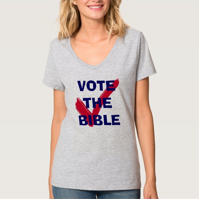 Camiseta Vote la biblia (Anverso)