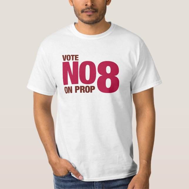 Camiseta Vote no en el asunto 8 de California (Anverso)