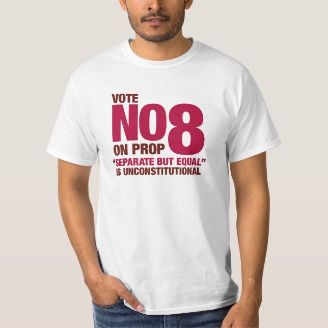 Camiseta Vote no en el asunto 8 de California (Anverso)
