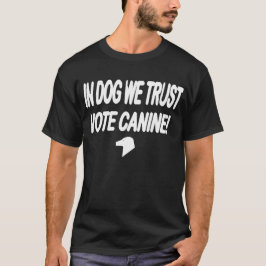 Camiseta Vote Perro con texto blanco