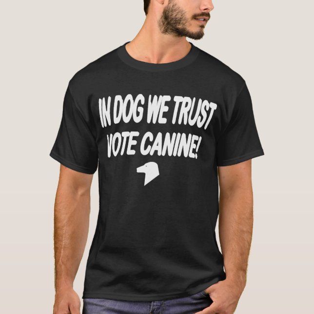 Camiseta Vote Perro con texto blanco (Anverso)