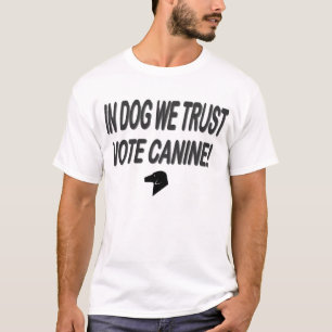 Camiseta Vote Perro con texto negro