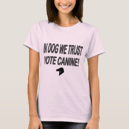 Camiseta Vote Perro con texto negro
