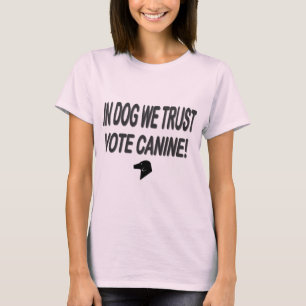 Camiseta Vote Perro con texto negro