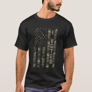 Camiseta Voté Por Camo De Estados Unidos Con Bandera Estado