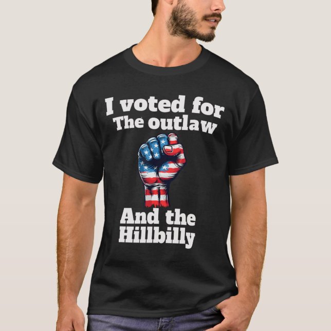 Camiseta Voté por Hillbilly, presidente electo de Trump (Anverso)