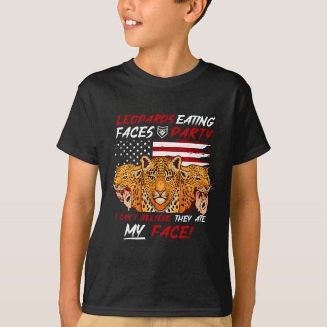Camiseta Voté Por Leopardos Comiendo Caras Fiesta Raro (Anverso)