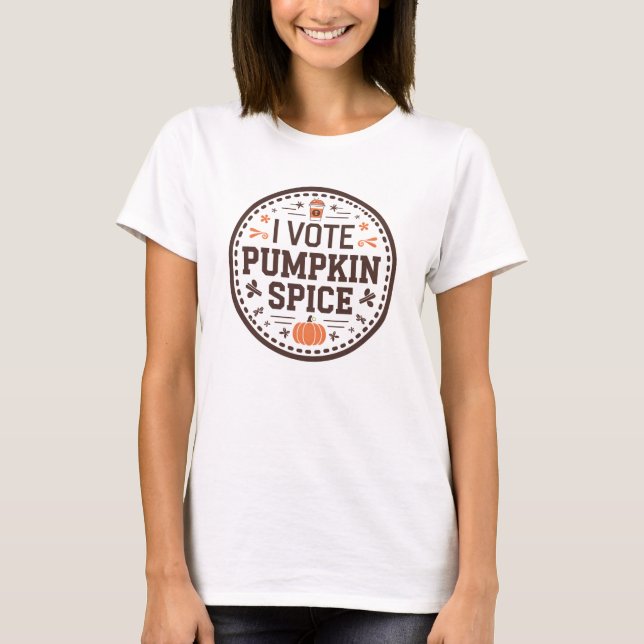 Camiseta Vote Spice de calabaza (Anverso)