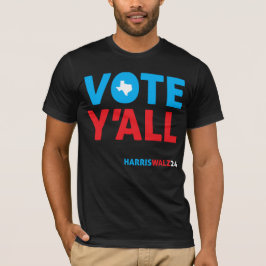 Camiseta Vote Y'all Texas HarrisWalz24