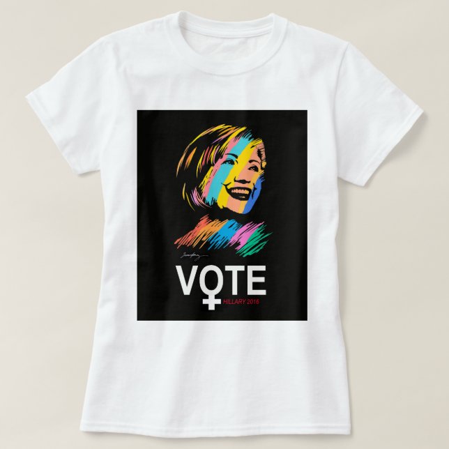 Camiseta votehillary2016 (Diseño del anverso)