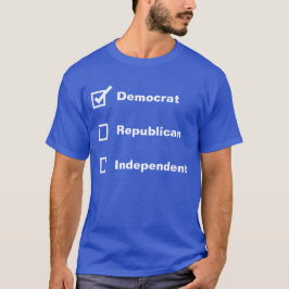 Camiseta Voter Democrat Republican Independent Check Mark