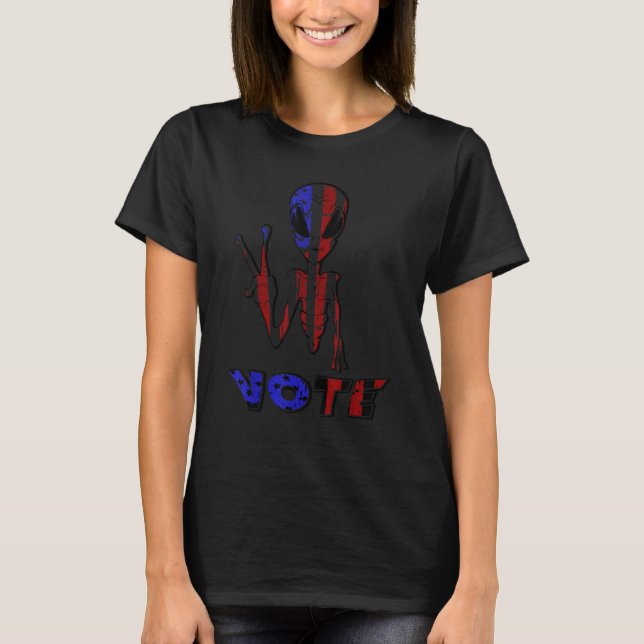 Camiseta Voting Alien Election Day  American Alien Election (Anverso)