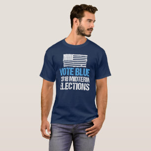 Camiseta Voto azul 2018 Elecciones de mitad de período Demó
