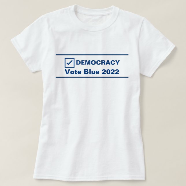 Camiseta Voto Azul Democracia Electoral 2024 (Diseño del anverso)