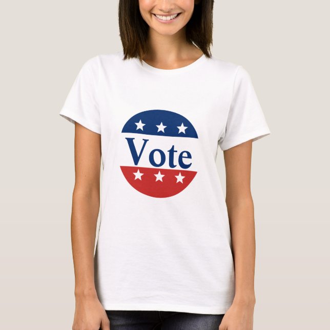 Camiseta Voto azul y blanco rojo patriótico (Anverso)