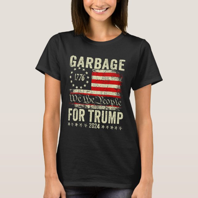 Camiseta Voto basura electoral de Trump 2024 para president (Anverso)