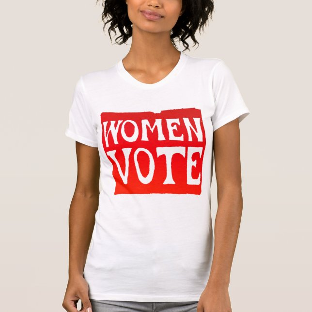 Camiseta Voto de las mujeres - rojo que rabia (Anverso)