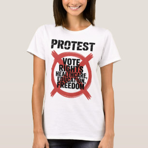 Camiseta Voto de protesta de manos libres Derechos sanitari