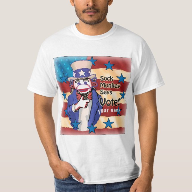 Camiseta Voto de Sock Monkey (Anverso)