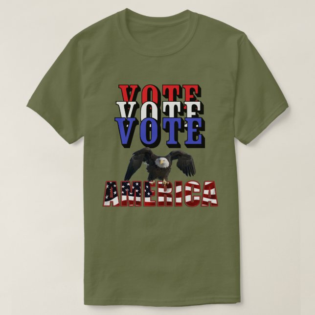CAMISETA VOTO DE VOTO POR ESTADOS UNIDOS (Diseño del anverso)