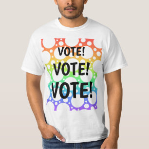 Camiseta VOTO en favor del arcoiris voto en contra de camis