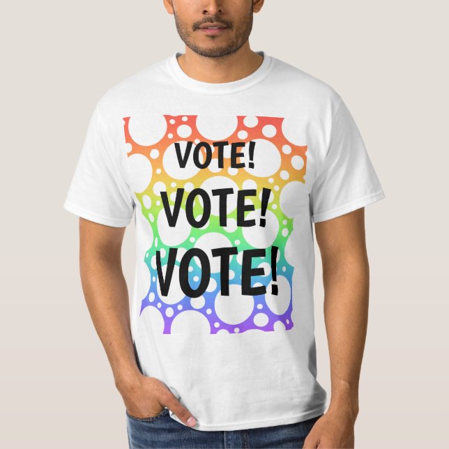 Camiseta VOTO en favor del arcoiris voto en contra de camis (Anverso)