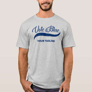 Camiseta Voto político azul de moda personalizado