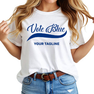 Camiseta Voto político azul de moda personalizado