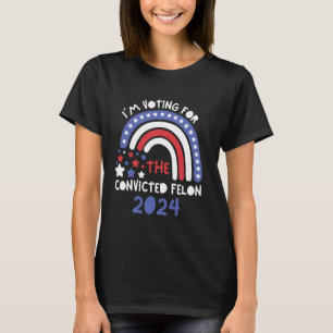 Camiseta Voto por el convicto Felon 2024 bandera de Estados