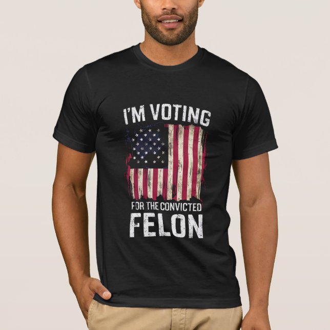 Camiseta Voto por el convicto Felon Pro Trump 2024 (Anverso)